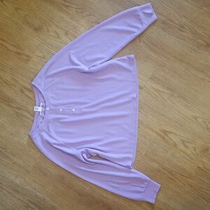 VS Glow Waffle Henley PJ top